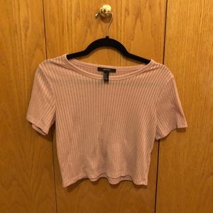 Pink and Shear Crop Top